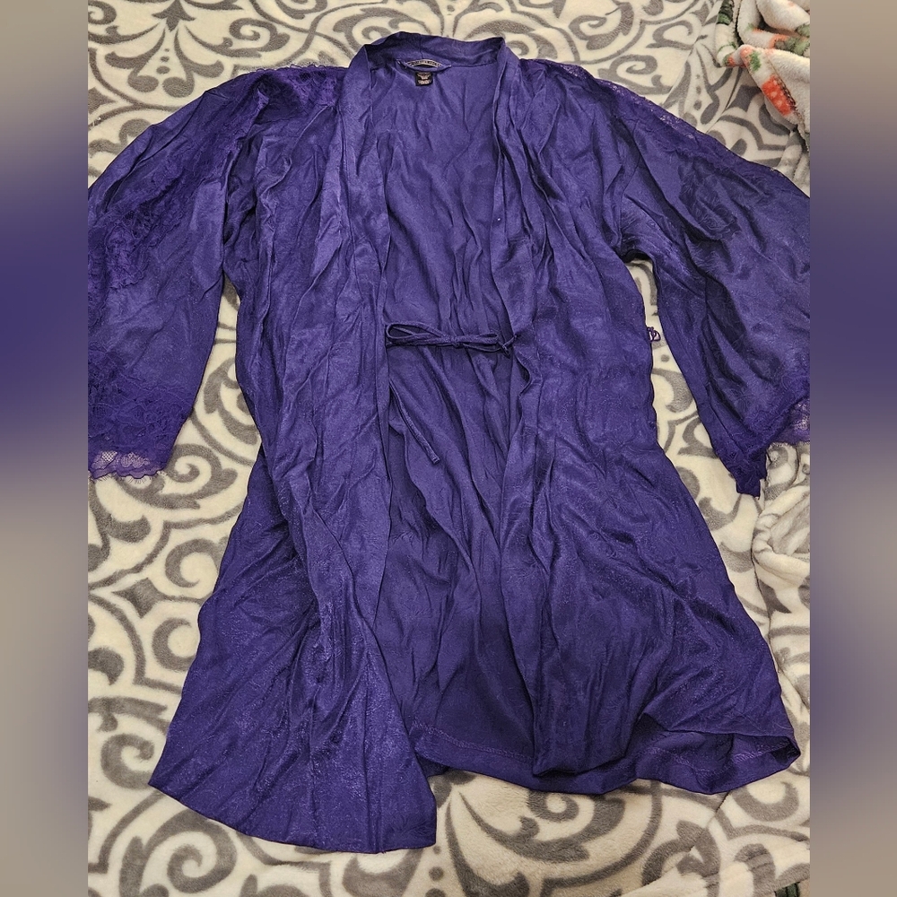 Victoria secret purple lace robe